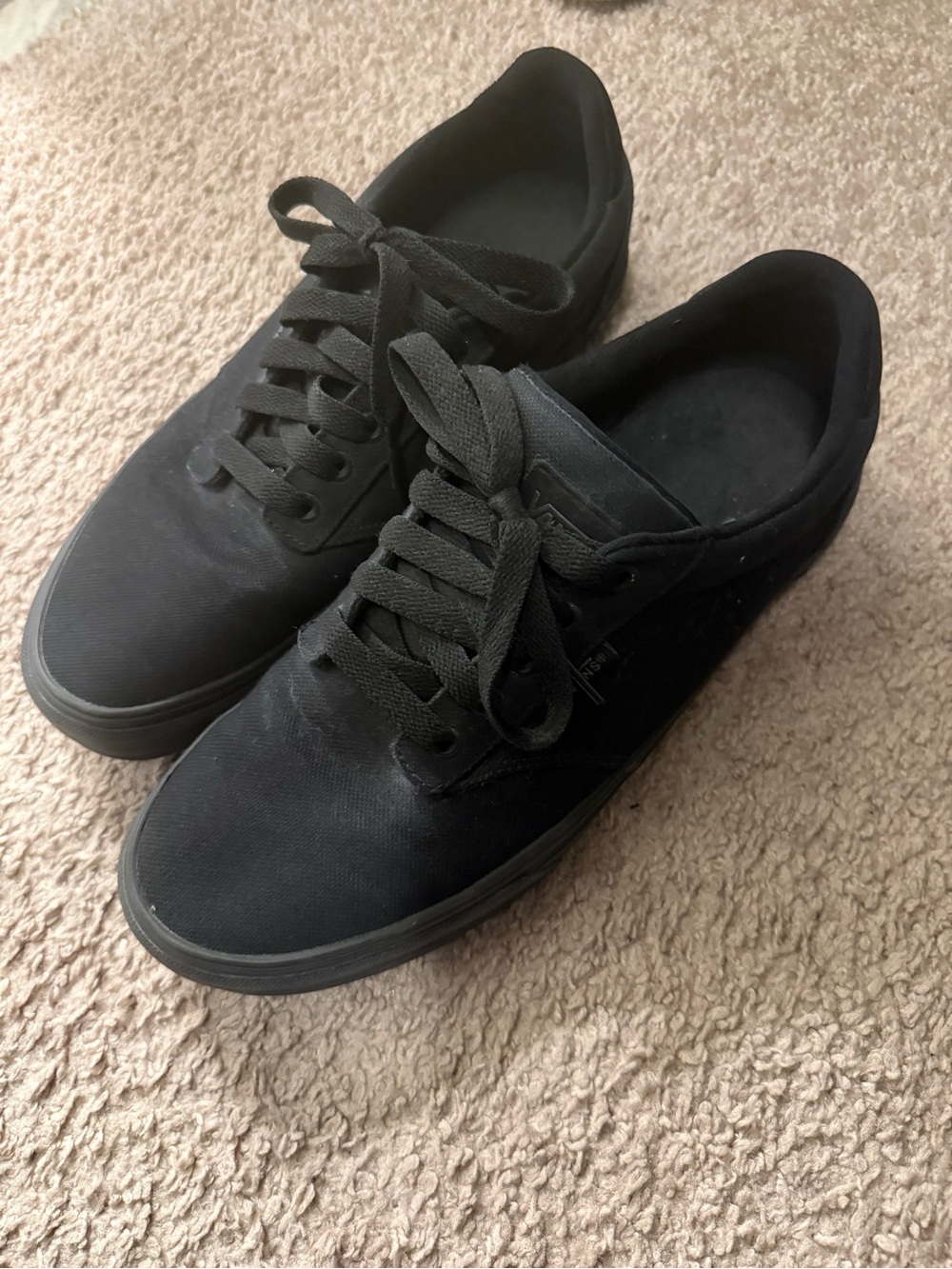 Vans All-Black Low-Top Canvas Sneakers